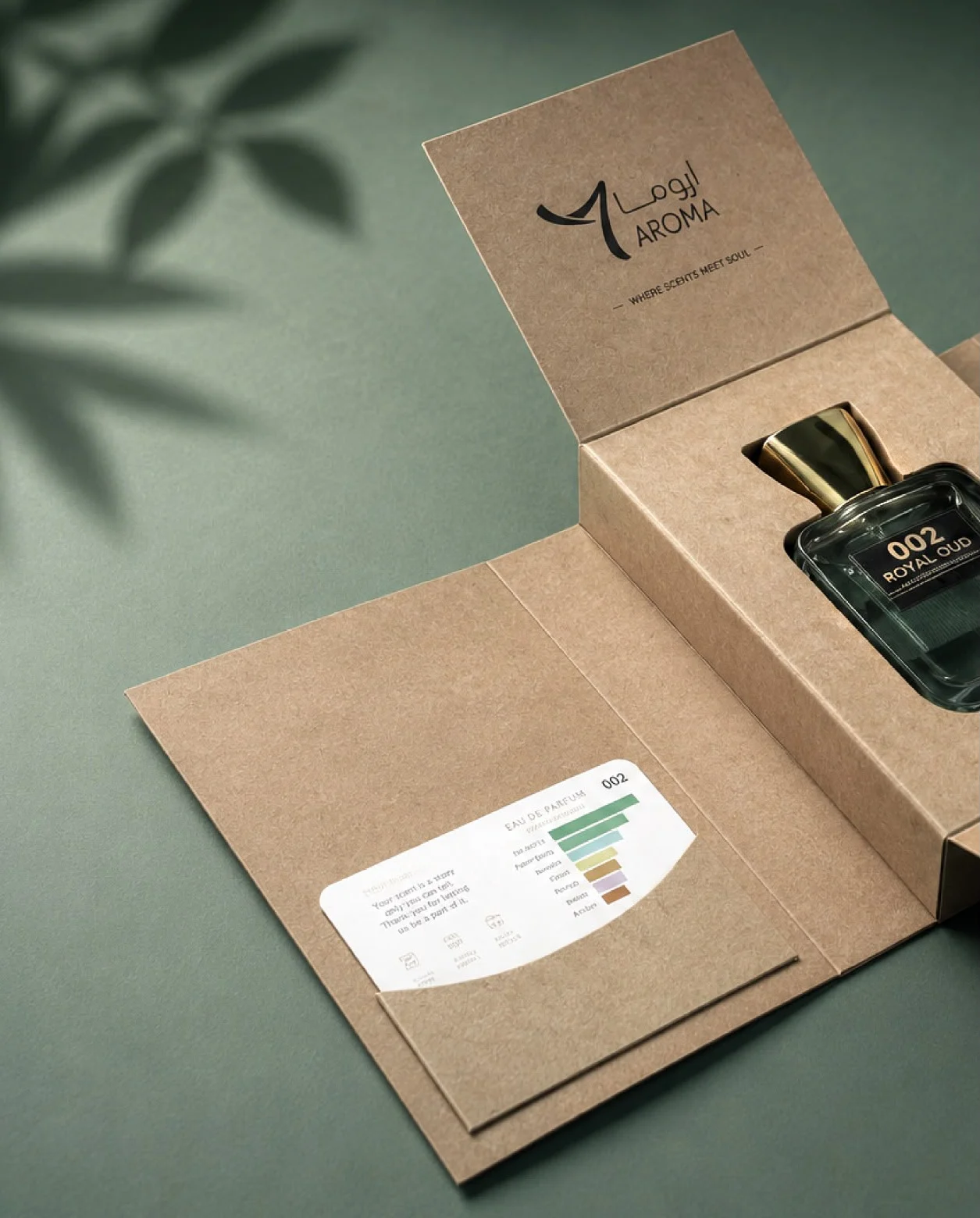 002 Royal Oud in its open presentation box